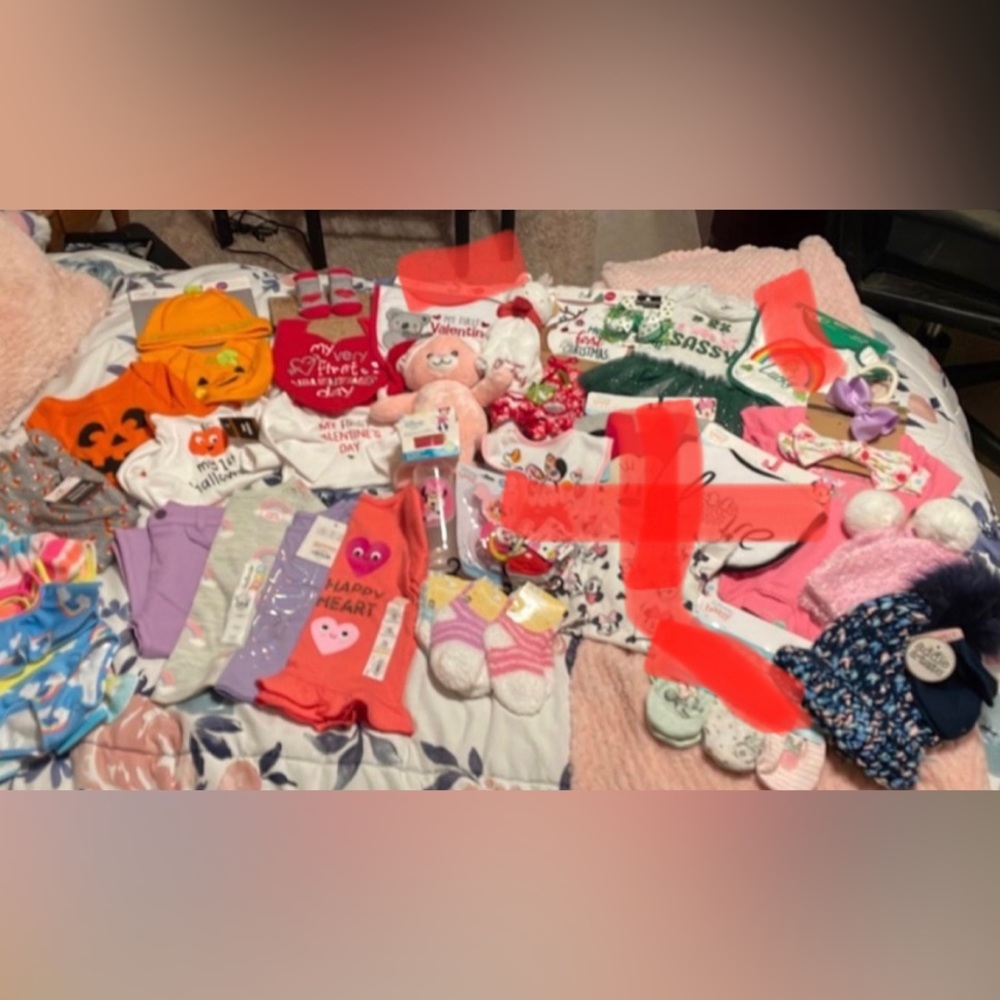 ITEMS UPDATED SEE DESCRIPTION New Newborn-12 Months Baby Girls Mixed Bundle